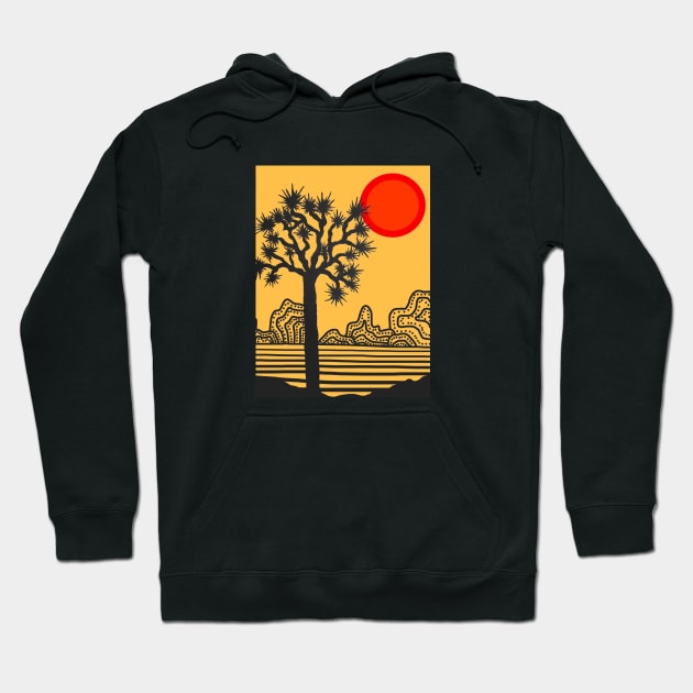 Joshua Tree Sunset Hoodie by ladyoflupine